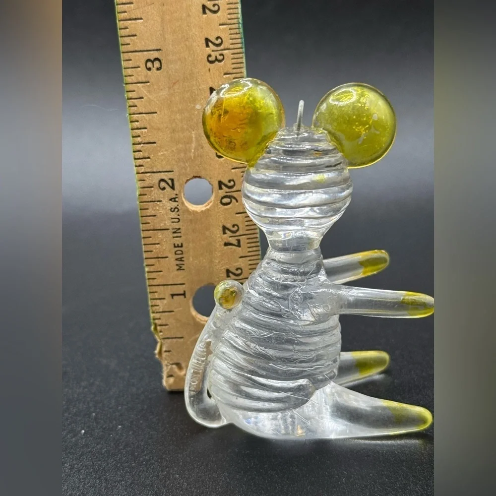 VTG  1976 Crystalite Pet MOUSE ONLY Lucite Acrylic Christmas Ornament Hong Kong